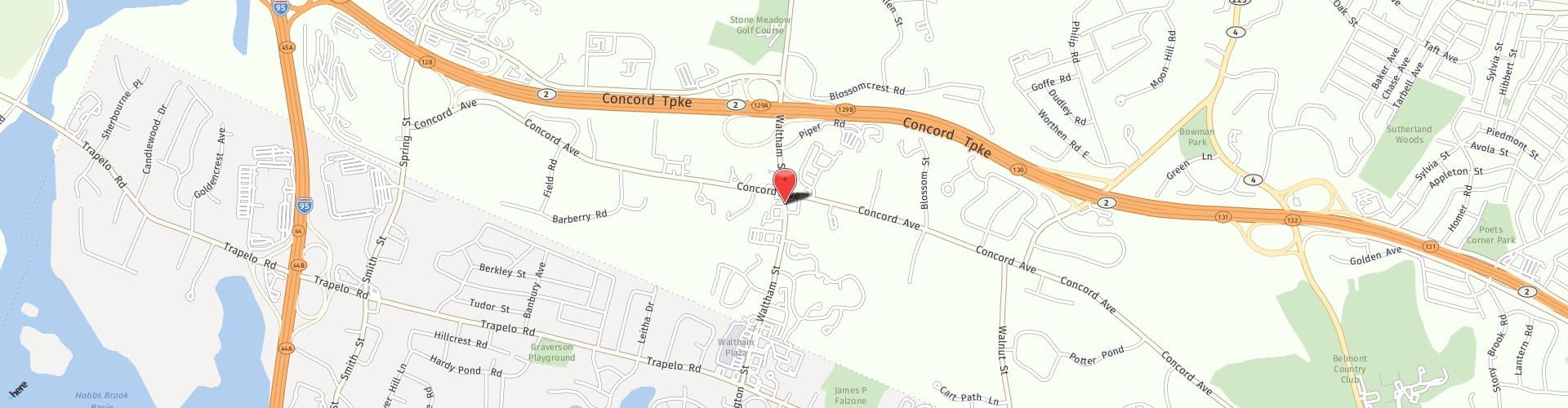 Location Map: 922 Waltham Street Lexington, MA 02421